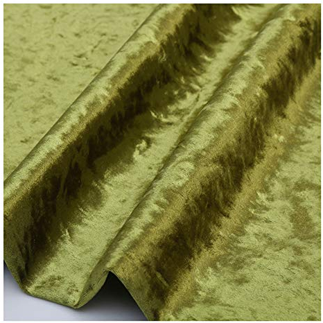 NAKAN Stretch Pannesamt Stoff Meterware Samtstoff Dekostoff 150cm Breite für Heimtextilien, Sitzbezug für Sofastühle, Vorhang, Basteln(Color:Grün)