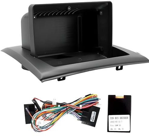 sound-way Kit Montaje Autoradio, Marco 9 Pulgadas Radio para Coche, Adaptador Compatible con BMW X3 (E83) 2004-2010