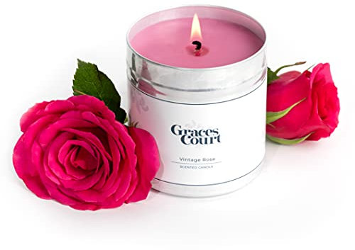 Vintage Rose Scented Candle - 350grams - Graces Court