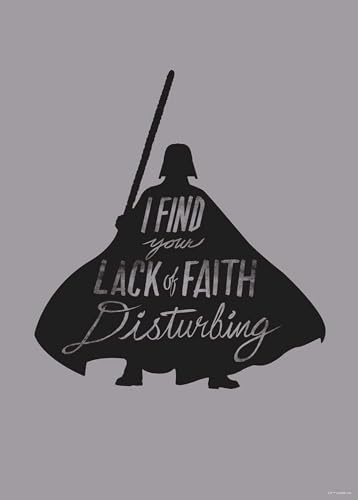 Komar Wandbild - Star Wars Silhouette Quotes Vader - Größe: 50 x 70 cm (ohne Rahmen) - Dekoration, Kinderzimmer, Poster, Kunstdruck