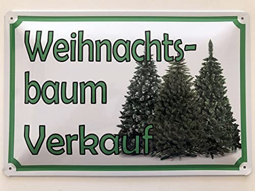 Metall Schild 20x30cm Weihnachtsbaum Verkauf Blechschild