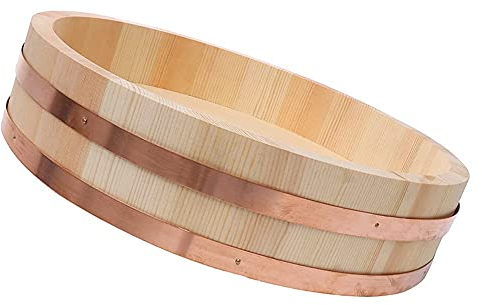XBSXP 12 tamaños Sushi Oke Tina mezcladora de arroz Sushi japonés Tazón de arroz Kit de Accesorios para Hacer Sushi, para Cocina de Restaurante, 72x16cm