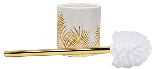 1001KDO HYGIENE & BEAUTE Brosse de Toilette Orbella Blanc et Or