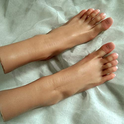 TDHLW Silikonfüße, Schaufensterpuppenfuß, Silikon-Füße, Modellpuppe in Lebensgröße, als Skizze, Nagelkunst, Übung, Schmuck, Schuhsocken, zur Auswahl von Zehennägeln, C, 37