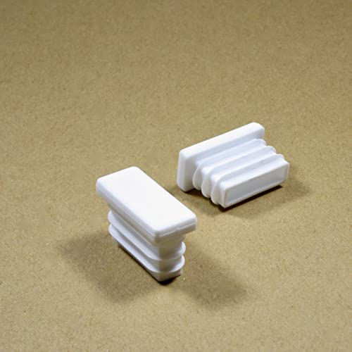 ajile - Kunststoff Lamellen-Stopfen für Rechteckrohre mit 35x15 mm Aussenmass und 1,0-2,5 mm Wanddicke SCHWARZ - 4 Stck. - EPH209