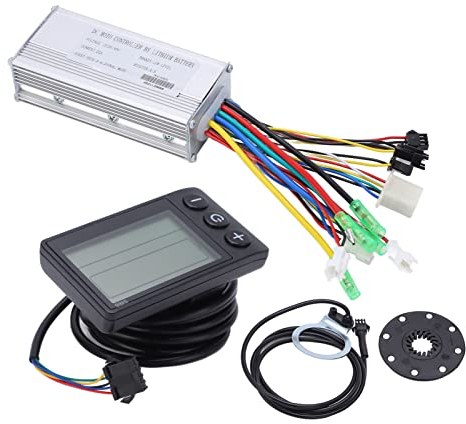 SPYMINNPOO Kit di controller senza spazzole per e-bike, 22 A, 36 V, 48 V, con pannello LCD S866, per pollice, adatto per biciclette elettriche, scooter, motore da 500 W