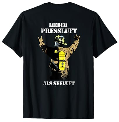 RÜCKENDRUCK ATEMSCHUTZ GERÄTETRÄGER FEUERWEHRMANN FEUERWEHR T-Shirt