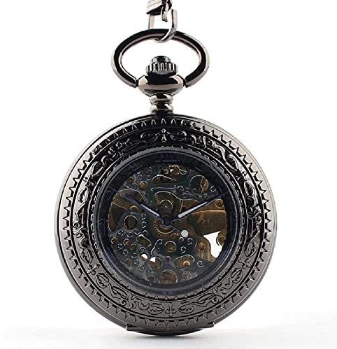 HODAGES Lupe Flip mechanische Taschenuhr Herrenuhr Tischuhr Automatik mechanische Uhr Studentin Uhr schwarz