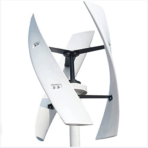 3000W geräuschlos Vertikale Magnetische Levitation Aufrechte Windturbine,12V 24V 48V 220V mit Wasserdichtem Laderegler 3 Blätter Windturbine für Haus Camping (Weiß) (220V)