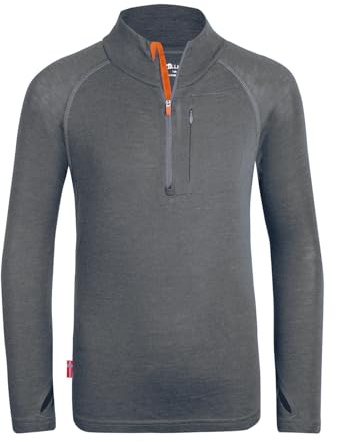 Trollkids Kids Lofoten Half Zip 116, Dark Grey