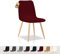 FIGOOO Stuhlhussen 6er Set Strech Stuhlhussen Skandinavisch Universal Abnehmbar Waschbar Schonbezüge Stuhlbezug für Küchenstühle Hotel Bankett(Weinrot,6pcs)