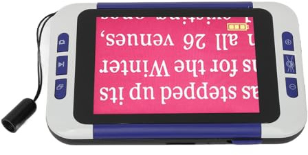Loupe Vidéo électronique, Réglage de la luminosité Loupe Numérique Vidéo Portable 2‑32X Connexion TV Grossissante pour un Usage Domestique (Prise UE)