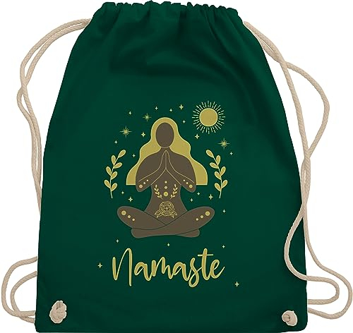 Shirtracer Turnbeutel Rucksack - Taschen - Namaste Chakra Mandala Yoga - Unisize - Dunkelgrün - yoga-tasche joga tasche meditation fans geschenke für