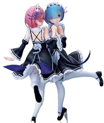 EyLuL 25cm, Re:Zero Starting Life in Another World Anime Figur Rem, Ram Twins Action Figur