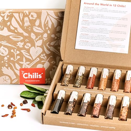 Craftly Chili Gewürz-Geschenkset zum Kochen | Chilis von Craftly | Geschenk für Kochbegeisterte | Einzugsgeschenk | Gewürzset zum Kochen | Geschenkset für Männer & Frauen