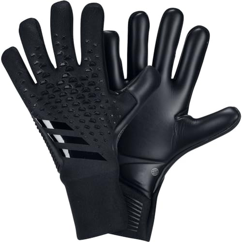 PLBSE Soccer Goalkeeper Gloves Goalie Training Gloves Strong Grip Anti-Slip and Breathable for Adults and Children (Black,8)
