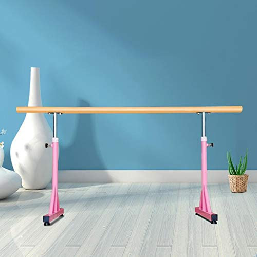 Ballettstange, Tanzstange, Ballettstange, verstellbar, freistehend, robuste Tanz-Stretching-Ballettstange für Zuhause (Rosa 1 m)