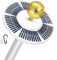 Solar-Fahnenmast, 136 LEDs, Solar-Fahnenmast, Solarbetriebenes Licht Automatisch Einschalten Rund, Hell, Weiße Schale, Rund