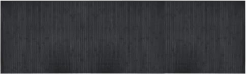 vidaXL Teppich Rechteckig Grau 60x200 cm Bambus