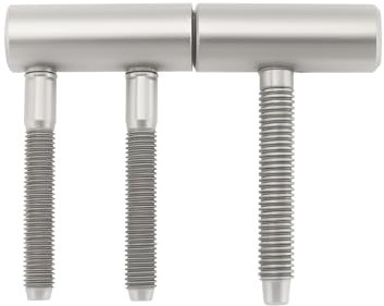 VGOL 1 x Türscharnier, 80,5 x 64 x 15 mm, 2-teiliges Bremstürscharnier, europäisches T-förmiges Türscharnier für Holzinnentüren und Möbeltüren