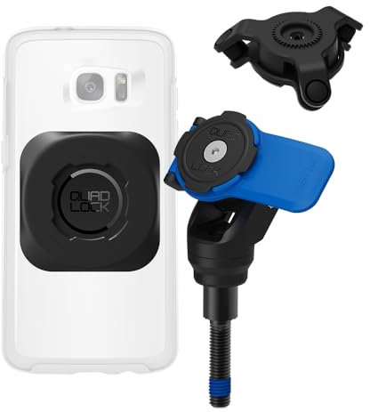 Quad Lock Support téléphone Moto pour Boulon de Fixation de Guidon avec Amortisseur de Vibrations et Adaptateur MAG Universel