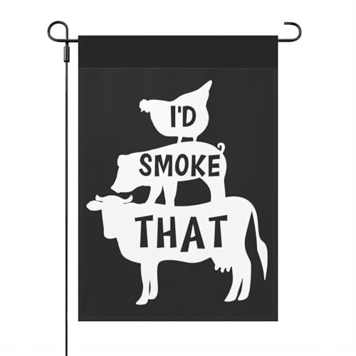 Flagge Ich Würde Diesen Vintage Smoking Bbq Grill Räuchern Fahne Wetterfeste Gartenflagge Uv-Beständig Flaggen Für Parade Feiertage Außenbereich 30X45Cm