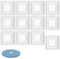 SUBTLETY 3D Wandpaneele Kunststoff 50x50cm Wandverkleidung Deckenpaneele 12 Stück Dekoren Wandtattoos Deckenplatten Hochsteifes PVC Wanddeko Paneele 3m² Wandplatten für Küche Bad Büro (S233 Weiß)