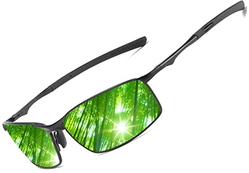 LEDING&BEST Polarisierte Pilotenbrille Sonnenbrille Herren Damen Freien Leichtgewicht Metallrahmen Angeln Golf Fahren Stilvoll Retro Flieger brille Cat 3 CE