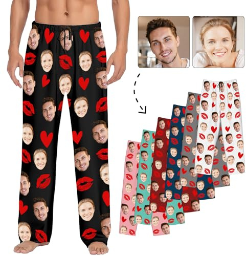Personalised Pyjamas Pants For Men Custom Pajama Pants Pajama Bottoms Sleepwear Funny Pj Pants With Photo Picture Face