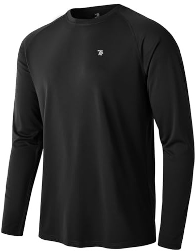 Rdruko Langarmshirt Herren T-Shirts UV Shirt Laufshirt | Leichte Rashguard,UPF 50+ Sonnenschutz,Schnelltrocknend,Atmungsaktiv,Outdoor Sportshirt,Männer Funktionsshirt Sommer
