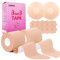 Clooflar Boob Tape Set, 2 Rolls Boobtapes for Large Breasts A-G Cup, with 2 Types of Nipple Covers, Fashion Stretchable Tit Tape Stick on Bra
