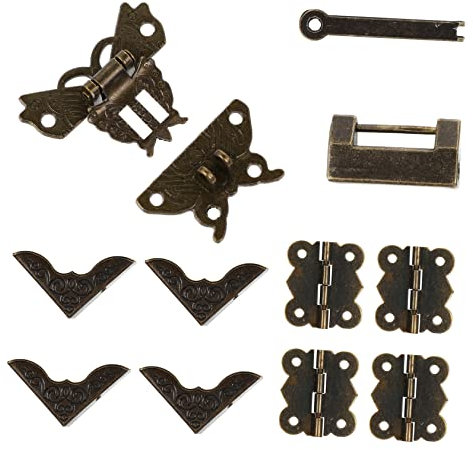 Artibetter Antike Möbel Scharniere Für Schränke Kastenschloss Retro Stil Eckabdeckung Dekorativer Verschluss Aus Hochwertigem Material Für Boxen Und Möbel
