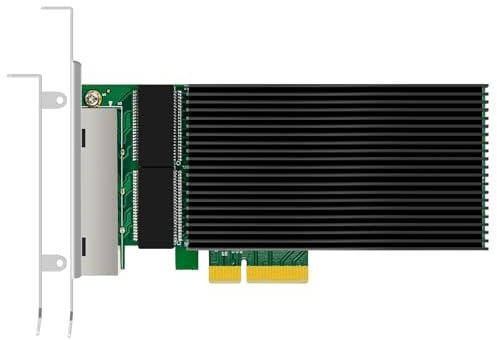 GLOTRENDS ST7419 Carte réseau Ethernet RJ45 2.5G 4 Ports avec contrôleur Intel 1226, Interface PCIE 3.0 X4, Compatible avec Windows 11/10/Windows Server/Linux/ESX/VMware ESXi