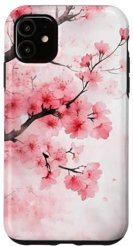 Ethereal Watercolor Cherry Blossoms Phone Case Case for iPhone 11