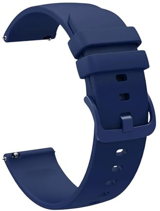 ONE ECHELON Cinturino di ricambio a sgancio rapido compatibile con Fossil Q Marshal, in silicone, con fibbia monotona (blu scuro)