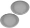 BESTYASH 2pièces Assiette Antidéverse Silicone Pour Seniors De Assiettes à Ventouse Avec Bordures Ustensiles Adaptatifs Pour Personnes Handicapées Foncé