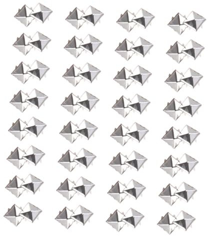 ADOCARN 100stücke Quadratische Punk-rivets Silberne Nieten Für -projekte Installieren Für Kleidung Und Schuhdekoration Robust Und Langlebig Für Kreative Designs