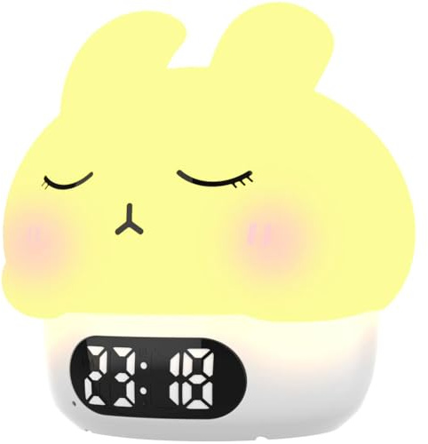 Kueohse Alarm Clock Night Ligh, Silicone Pat Light with Alarm Clocks, for Girls Children Birthday Gift