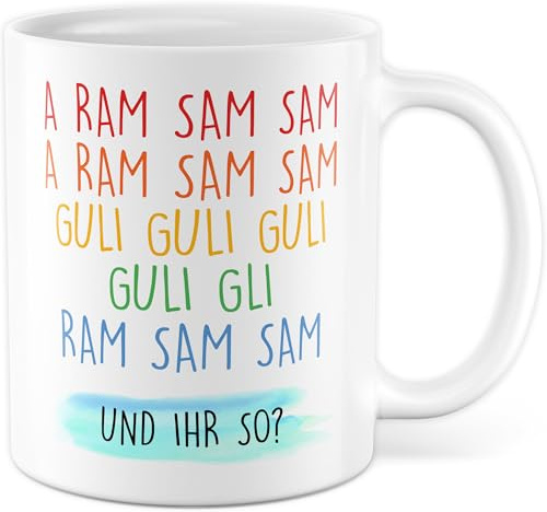Tasse Kindergärtnerin Geschenk A Ram Sam Sam, Kaffeetasse Kindergarten Kinderbetreuung Mittagsbetreung Kindergärtner Erzieherin Erzieher Geschenkidee Kaffee-Becher