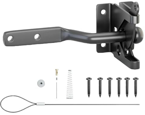 Fence Lock, Outdoor Gate Lock for Metal Doors, Safety Fitting for Garden, Enclosure, Pool Area, Patio, Wood