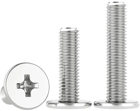 MOOPW Edelstahl 304 Kreuz Flachkopf Bolzen Extra dünn Flachbau | Computer Maschine Schrauben M2 x 30 (Kopf 5) 50 Pcs