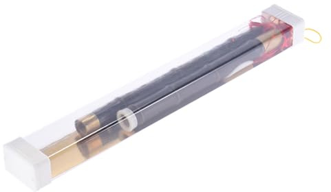 Generic Abnehmbares Bawu aus Natürlichem Schwarzem Bambus, Querflöte, Musikinstrument mit 7 Tonlöchern und Messinggelenk, Ideal für Musikliebhaber