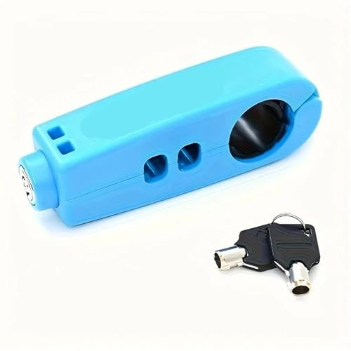 Safety Lockwire MTB Road Anti-Theft Lock Front Brake Lever Safety Locks with 2 Keys Portable Handlebar Grip Motorbike Lock Security(Blue)
