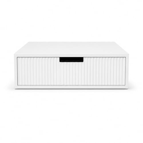 Porta Capsule Caffè Organizer con 3 Scomparti, Coffee Station in Legno, Contenitore per Capsule e Cialde Caffè, Portacialde da Appoggio 30x30x10 cm (Bianco)