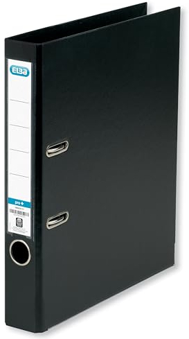 Elba Premium Akten-Ordner A4, smart Pro plus, 5 cm schmal, Kunststoff Ordner, schwarz, 1 Stück