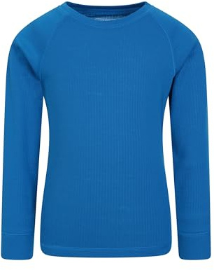 Mountain Warehouse Talus Kids Base Layer Top - Breathable & Lightweight, Moisture Wicking, Boys & Girls - Autumn, Winter, Travel Cobalt (02) Kids Size 9-10 Years