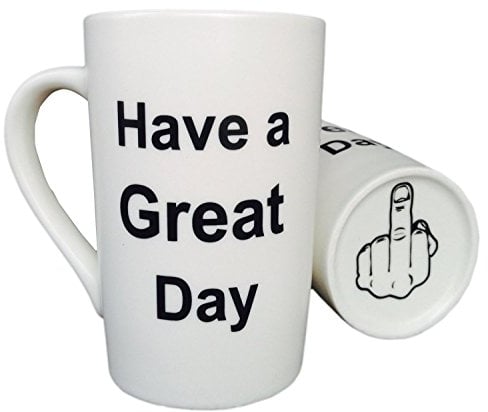 This Might be Wine Funny Christmas Gifts Coffee Mug Have a Great Day Ceramic Cup White, Office and Birthday Gag Gifts, 12 Oz