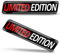 SkinoEu® 2 x Aufkleber 3D Gel Silikon Stickers Limited Edition Auto Moto Motorrad Fahrrad Skate Fenster Tür PC Tablet Laptop Tuning KS 102