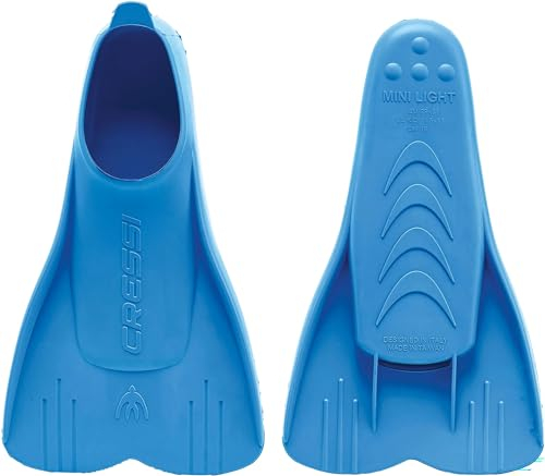 Cressi Mini Light Fins - Kurze Unisex-Kinderflossen zum Tauchen, Schnorcheln und Schwimmen, Azurblau, 29/31