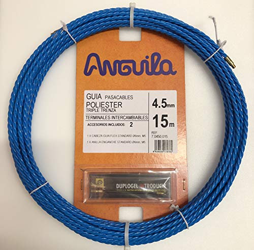 Guia Pasacables Triple Trenza 15 Metros 4.5 mm Azul